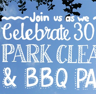 Lettering for Park's and People's 30th Anniversary.